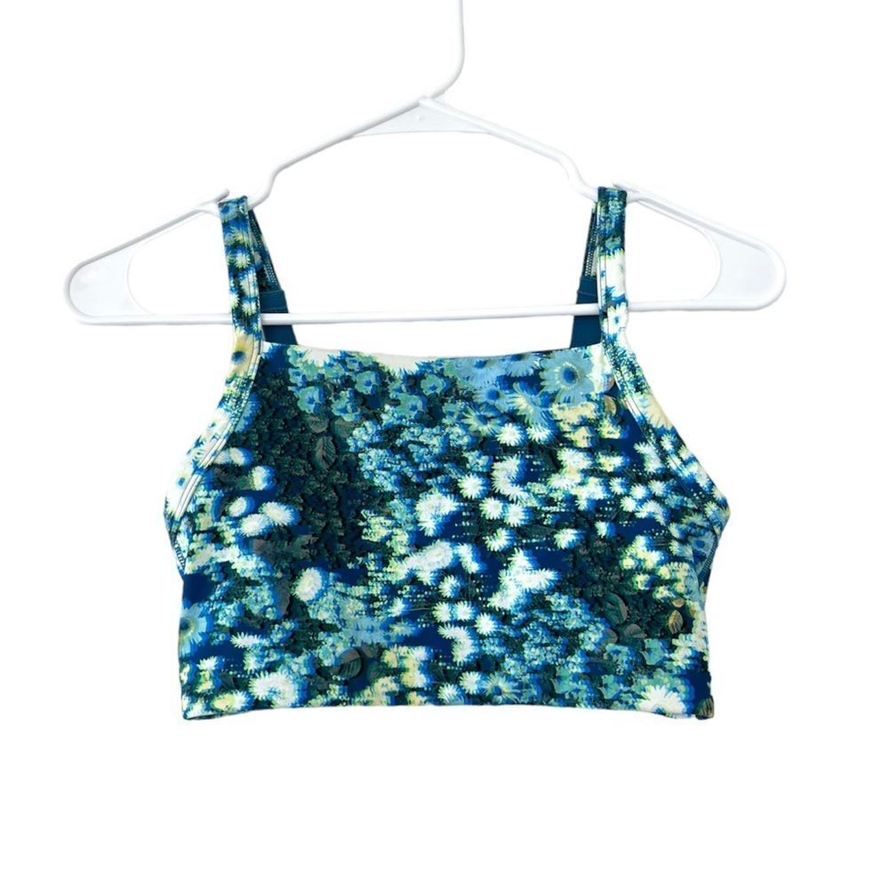 Aerie Offline Square Neck Floral Sports Bra